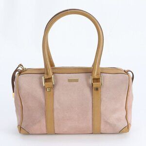 Gucci Mini Boston Leather Shoulder Bag Tote Brown X Pink
